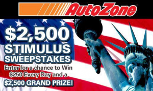 autozone $2500 Stimulus Sweepstakes