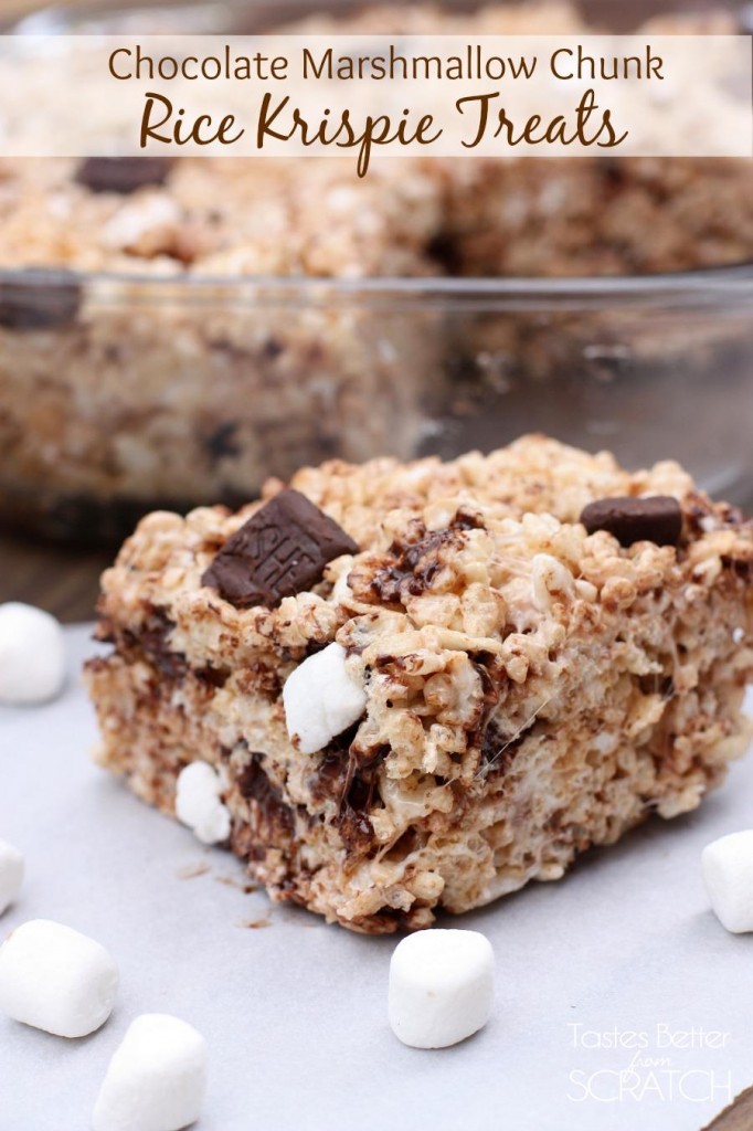 Chocolate Marshmallow Chunk Rice Krispie Treats: 10 Ooey- Gooey Marshmallow Treats Recipes | Cheap Is The New Classy