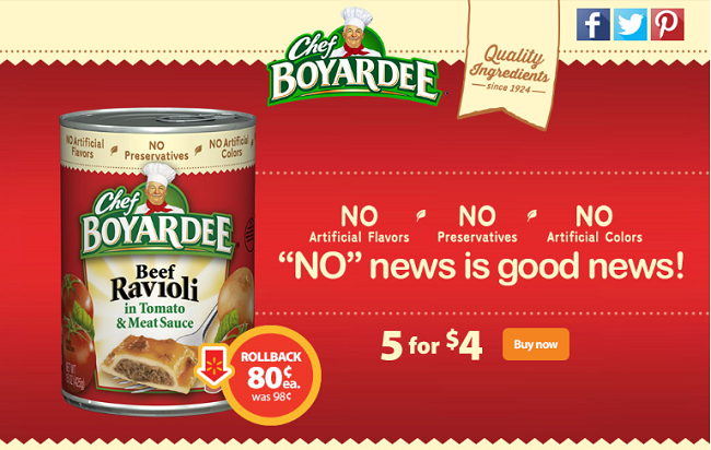 Chef Boyardee On Rollback At Walmart For 80 Cents Each #SaveOnChef AD