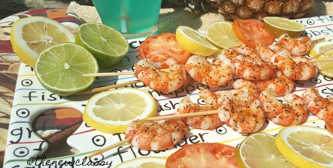 Tailgate Grilled Lemon Garlic Shrimp Kabobs #SaveALotInsiders #SwitchAndSave #ad