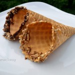 DIY Chocolate Dipped Waffle Cones Accompanied By Turkey Hill All Natural Gelato